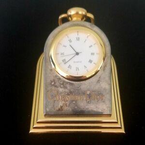 Rare Authentic Vintage Christian Dior Elegant Gold and Gray Clock.